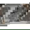 Mexen Lima opvouwbare douchecabine 100 x 110 cm, grafiet, chroom + Flat douchebak, wit - 856-100-110-01-40-4010