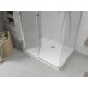 Mexen Lima faltbare Duschkabine 80 x 70 cm, transparent, Chrom + Duschwanne Flat - 856-080-070-01-00-4010