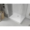 Mexen Lima faltbare Duschkabine 80 x 70 cm, transparent, Chrom + Duschwanne Flat - 856-080-070-01-00-4010