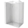 Mexen Kioto-F paroi de douche Walk-in avec cadre 120 x 90 cm, transparent 8 mm, nickel brossé - 800-120-202-04-97-090