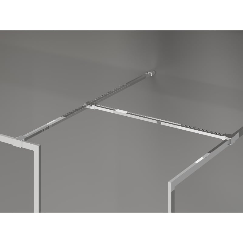 Mexen Kioto-F ścianka prysznicowa Walk-in z ramką 140 x 110 cm, transparent 8 mm, chrom - 800-140-202-04-00-110