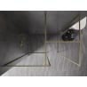 Mexen Kioto-F Paroi de douche Walk-in avec cadre 170 x 100 cm, transparent 8 mm, or brossé - 800-170-202-04-55-100