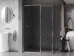 Mexen Kioto-F Walk-in zid za tuš s okvirom 170 x 115 cm, prozirno 8 mm, krom - 800-170-202-04-00-115