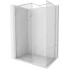 Mexen Kioto-F ścianka prysznicowa Walk-in z ramką 125 x 90 cm, transparent 8 mm, nikiel szczotkowany - 800-125-202-04-97-090