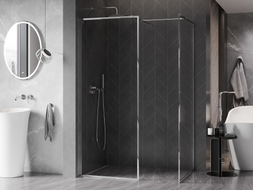 Mexen Kioto-F Zidni tuš panel Walk-in s okvirom 150 x 120 cm, prozirni 8 mm, kromirani - 800-150-202-04-00-120