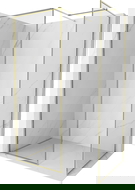 Mexen Kioto-F paroi de douche Walk-in avec cadre 140 x 75 cm, transparent 8 mm, doré - 800-140-202-04-50-075