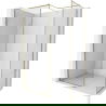 Mexen Kioto-F Dušas siena Walk-in ar rāmi 100 x 80 cm, caurspīdīga 8 mm, zelta - 800-100-202-04-50-080