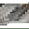 Mexen Lima Falt-Duschkabine 90 x 100 cm, transparent, Chrom + Duschtasse Flat - 856-090-100-01-00-4010