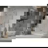 Mexen Lima Falt-Duschkabine 90 x 100 cm, transparent, Chrom + Duschtasse Flat - 856-090-100-01-00-4010