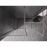 Mexen Kioto-F Pregrada za tuš Walk-in s okvirom 150 x 100 cm, prozirna 8 mm, brušeni nikal - 800-150-202-04-97-100