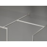 Mexen Kioto-F Pregrada za tuš Walk-in s okvirom 150 x 100 cm, prozirna 8 mm, brušeni nikal - 800-150-202-04-97-100