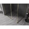 Mexen Kioto-F Duschwand Walk-in mit Rahmen 150 x 90 cm, transparent 8 mm, gold - 800-150-202-04-50-090