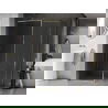 Mexen Kioto-F douchewand Walk-in met frame 150 x 90 cm, transparant 8 mm, goud - 800-150-202-04-50-090