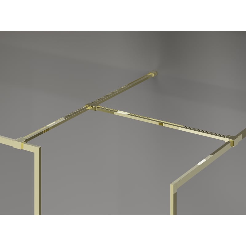 Mexen Kioto-F dušisein Walk-in raamiga 160 x 95 cm, läbipaistev 8 mm, kuldne - 800-160-202-04-50-095