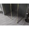 Mexen Kioto-F Walk-in Shower Wall with Frame 120 x 105 cm, Transparent 8 mm, Gold - 800-120-202-04-50-105