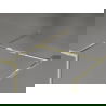 Mexen Kioto-F inloopdouchewand met frame 150 x 105 cm, transparant 8 mm, goud - 800-150-202-04-50-105