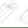 Mexen Kioto-F Duschwand Walk-in mit Rahmen 70 x 70 cm, transparent 8 mm, weiß - 800-070-202-04-20-070