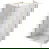 Mexen Kioto-F Stenska prha Walk-in z okvirjem 155 x 110 cm, prozorna 8 mm, zlata - 800-155-202-04-50-110