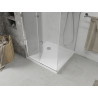 Mexen Lima folding shower cabin 70 x 70 cm, transparent, chrome + Flat shower tray - 856-070-070-01-00-4010
