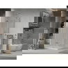 Mexen Lima opvouwbare douchecabine 70 x 70 cm, transparant, chroom + Flat douchebak - 856-070-070-01-00-4010