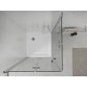 Mexen Lima Duo faltbare Duschkabine 80 x 80 cm, transparent, Chrom + Duschwanne Flat - 856-080-080-01-02-4010