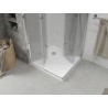 Mexen Lima Duo vouwbare douchecabine 80 x 80 cm, transparant, chroom + Flat douchebak - 856-080-080-01-02-4010