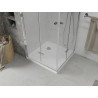 Mexen Lima Duo Folding Shower Cabin 80 x 80 cm, Transparent, Chrome + Flat Tray - 856-080-080-01-02-4010