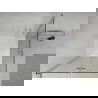 Mexen Lima Duo Duschkabine faltbar 90 x 90 cm, transparent, Chrom + Duschwanne Flat - 856-090-090-01-02-4010