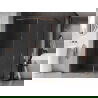 Mexen Kioto-F Duschwand Walk-in mit Rahmen 110 x 70 cm, transparent 8 mm, Roségold - 800-110-202-04-60-070