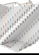 Mexen Kioto-F paroi de douche Walk-in avec cadre 140 x 70 cm, transparent 8 mm, or rose - 800-140-202-04-60-070