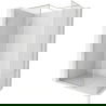 Mexen Kioto-F Duschwand Walk-in mit Rahmen 155 x 120 cm, transparent 8 mm, gebürsteter Nickel - 800-155-202-04-97-120