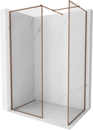 Mexen Kioto-F tuš zid Walk-in s okvirom 80 x 75 cm, proziran 8 mm, ružičasto zlato - 800-080-202-04-60-075
