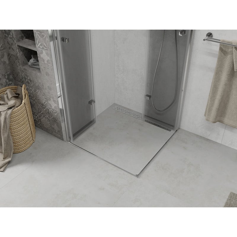 Mexen Lima Duo cabine de douche pliante 80 x 80 cm, transparent, chrome - 856-080-080-02-00