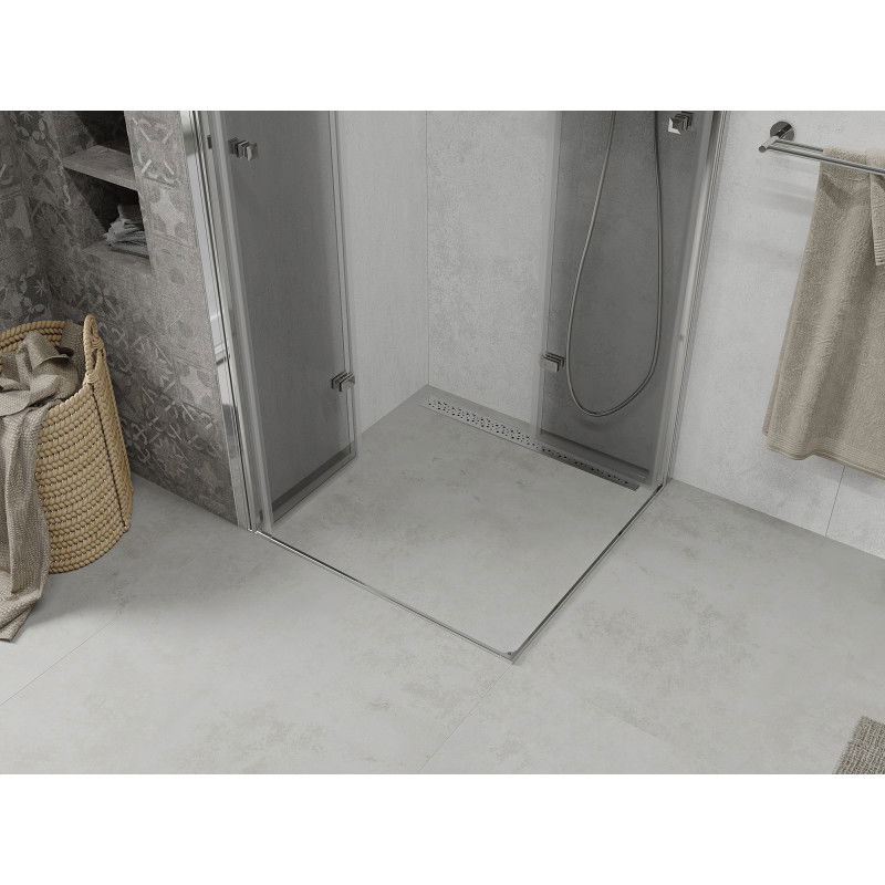 Mexen Lima Duo vikbar duschkabin 80 x 80 cm, transparent, krom - 856-080-080-02-00