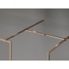 Mexen Kioto-F dušisein Walk-in raamiga 150 x 85 cm, läbipaistev 8 mm, roosa kuld - 800-150-202-04-60-085