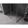 Mexen Kioto-F dušisein Walk-in raamiga, suurus 110 x 75 cm, läbipaistev 8 mm, gun metal - 800-110-202-04-95-075