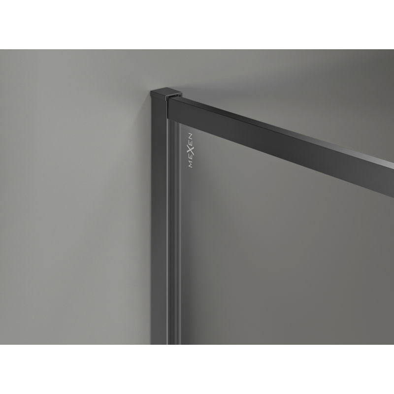 Mexen Kioto-F tuš zaslon Walk-in s okvirjem 120 x 75 cm, prozoren 8 mm, gun metal - 800-120-202-04-95-075