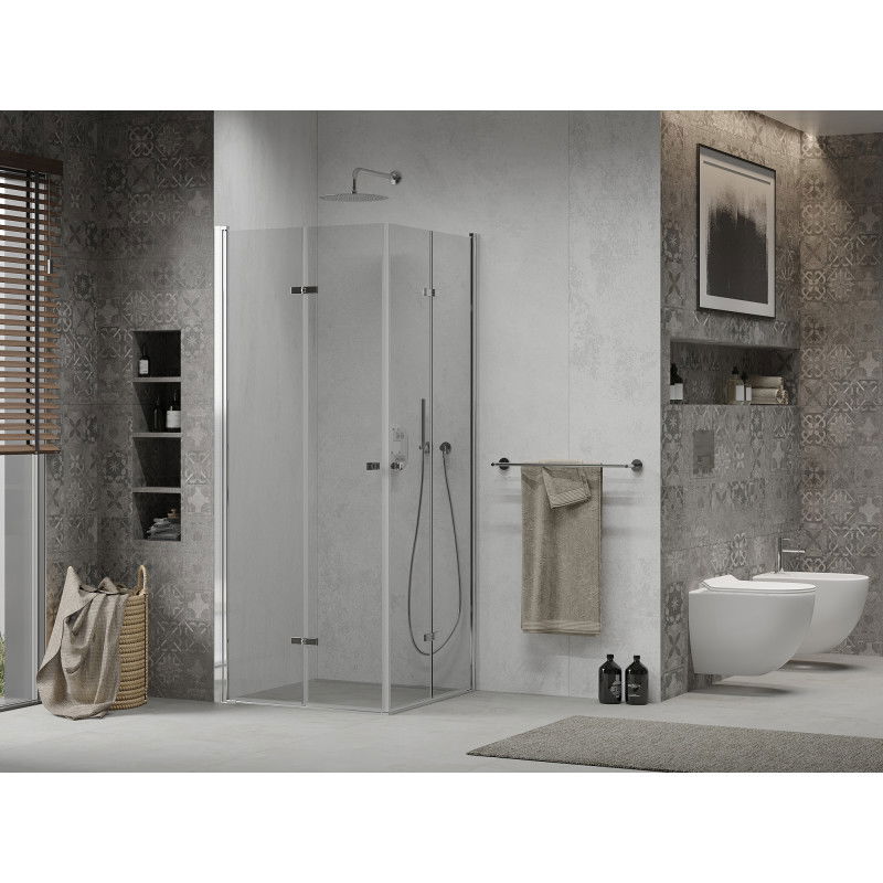 Mexen Lima Duo cabine de douche pliante 90 x 90 cm, transparent, chrome - 856-090-090-02-00