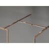 Mexen Kioto-F Zidna pregrada za tuš Walk-in s okvirom 145 x 120 cm, prozirna 8 mm, ružičasto zlato - 800-145-202-04-60-120