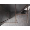 Mexen Kioto-F paroi de douche Walk-in avec cadre 70 x 70 cm, transparent 8 mm, cuivre brossé - 800-070-202-04-65-070