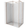 Mexen Kioto-F ścianka prysznicowa Walk-in z ramką 90 x 70 cm, transparent 8 mm, miedź szczotkowana - 800-090-202-04-65-070