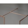 Paroi de douche Mexen Kioto-F Walk-in avec cadre 145 x 70 cm, transparent 8 mm, cuivre brossé - 800-145-202-04-65-070