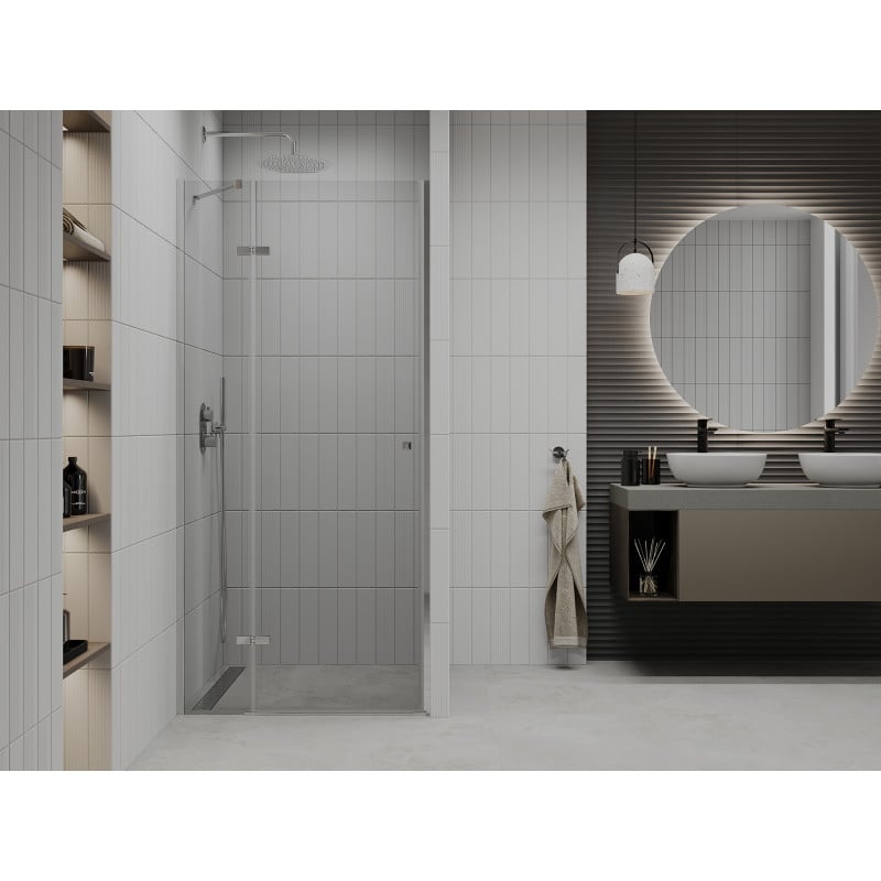 Mexen Roma draaideur voor douche 80 cm, transparant, chroom - 854-080-000-01-00