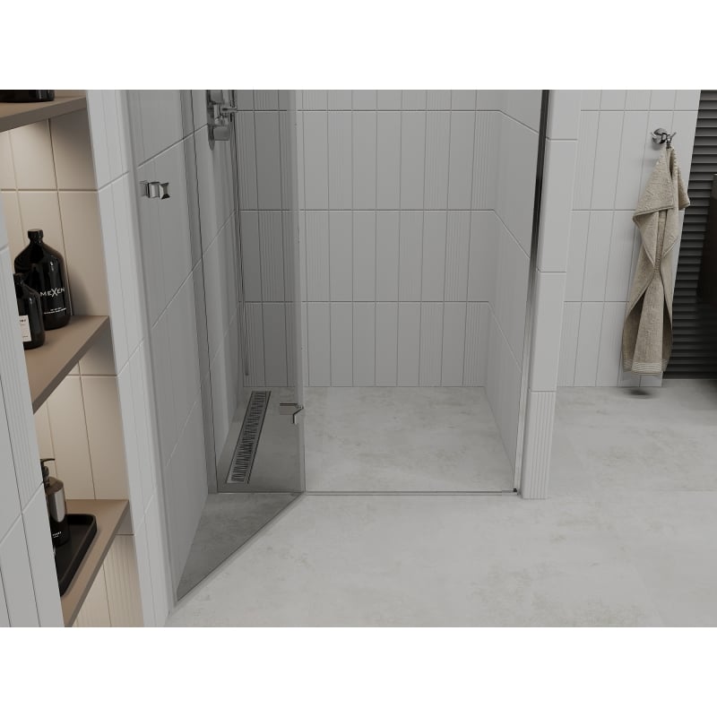 Mexen Roma hinged shower door 95 cm, transparent, chrome - 854-095-000-01-00