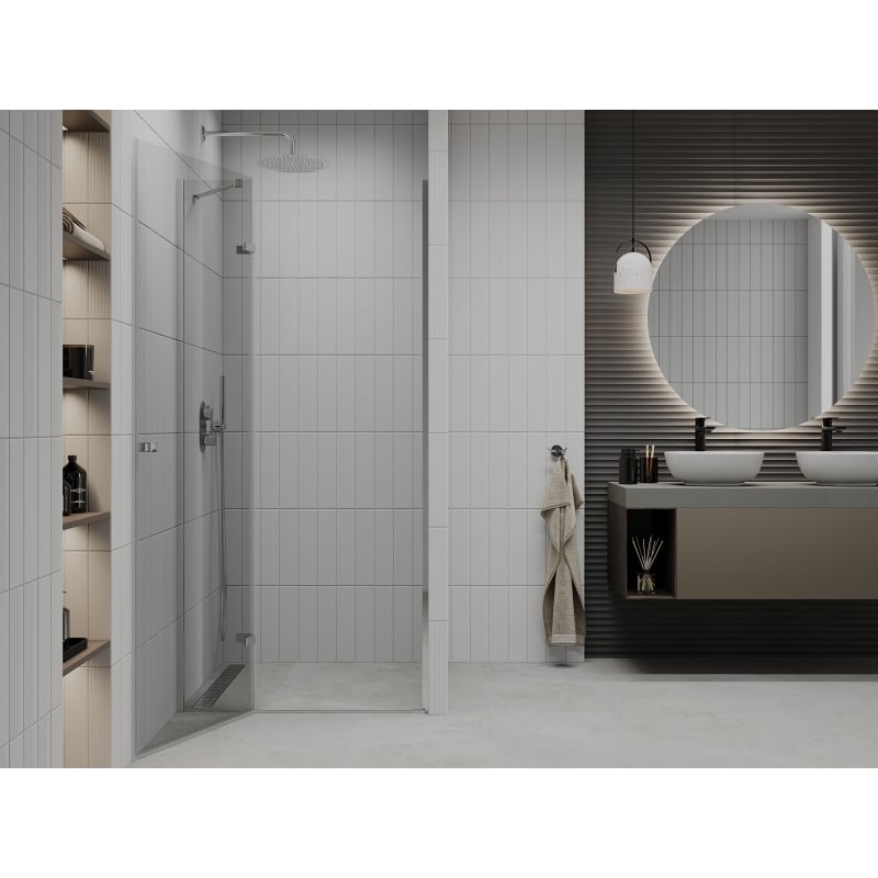 Mexen Roma hinged shower door 95 cm, transparent, chrome - 854-095-000-01-00