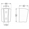 Mexen Duschhalter, gebürstetes Gun Gray - 79352-66