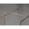 Mexen Kioto-F 160 x 100 cm raamiga Walk-in dušisein, läbipaistev 8 mm, harjatud vask - 800-160-202-04-65-100