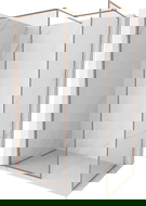 Mexen Kioto-F panel de ducha Walk-in con marco 105 x 90 cm, transparente 8 mm, cobre cepillado - 800-105-202-04-65-090