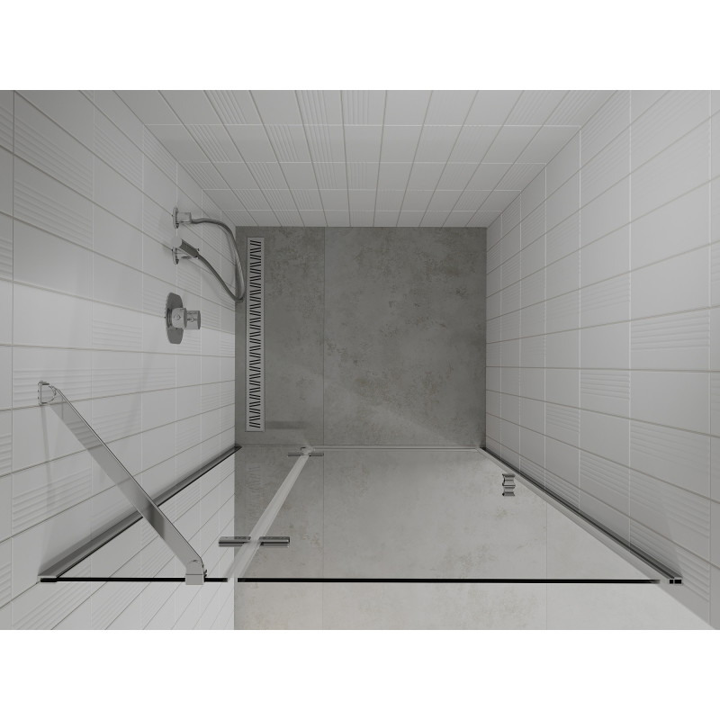 Mexen Roma hinged shower door 120 cm, transparent, chrome - 854-120-000-01-00