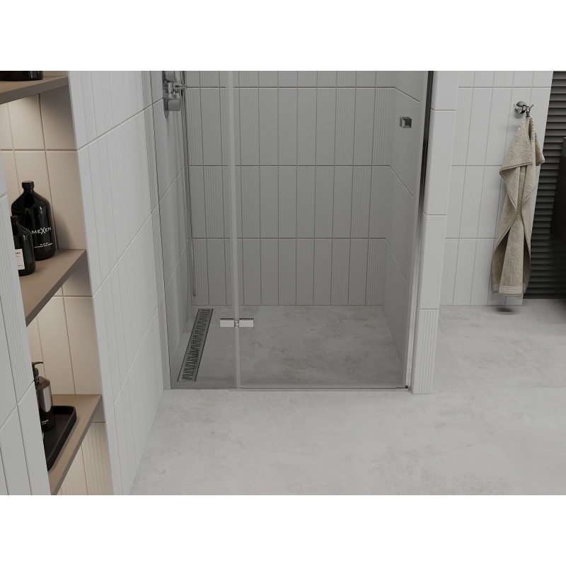 Mexen Roma hinged shower door 120 cm, transparent, chrome - 854-120-000-01-00
